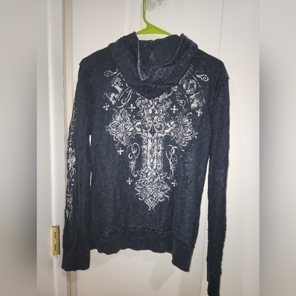 Affliction reversible hoodie - Picture 12 of 13